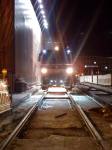 Bedrohlich wirkender Schienenschleifer