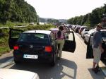 Fotos von Haustierfotos von Autos im Stau stehend